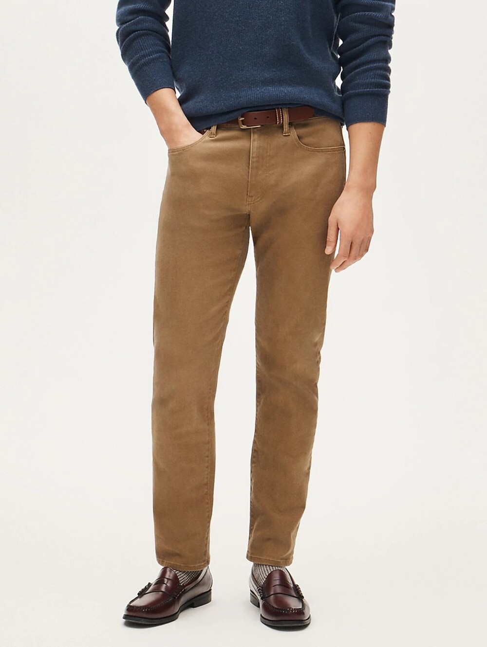 Jcrew 770 Trade Straight Fit Bergen Five Pocket Pant Dark Khaki 33/30 Nwt Mens